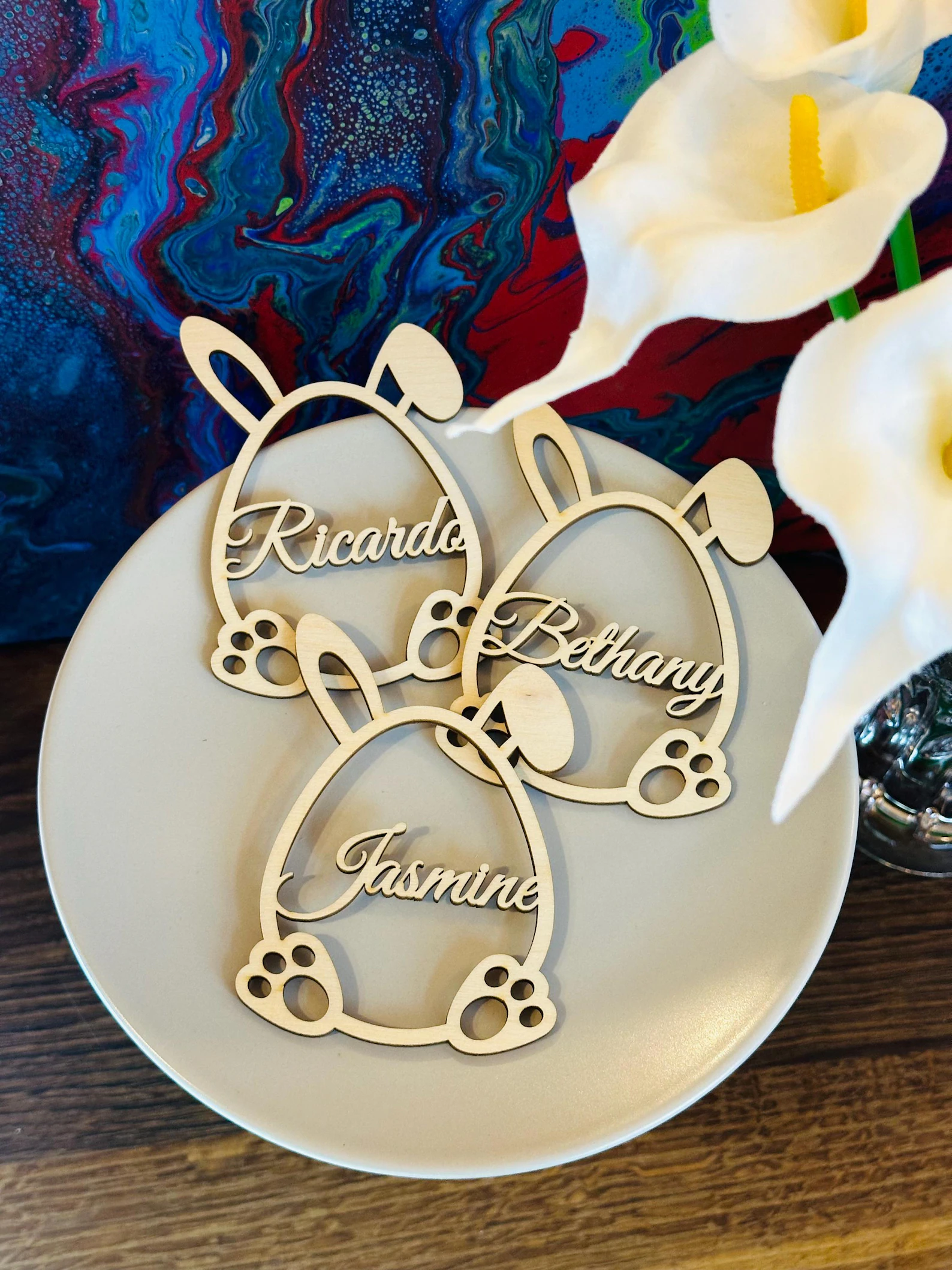 复活节木制吊牌-定制名字