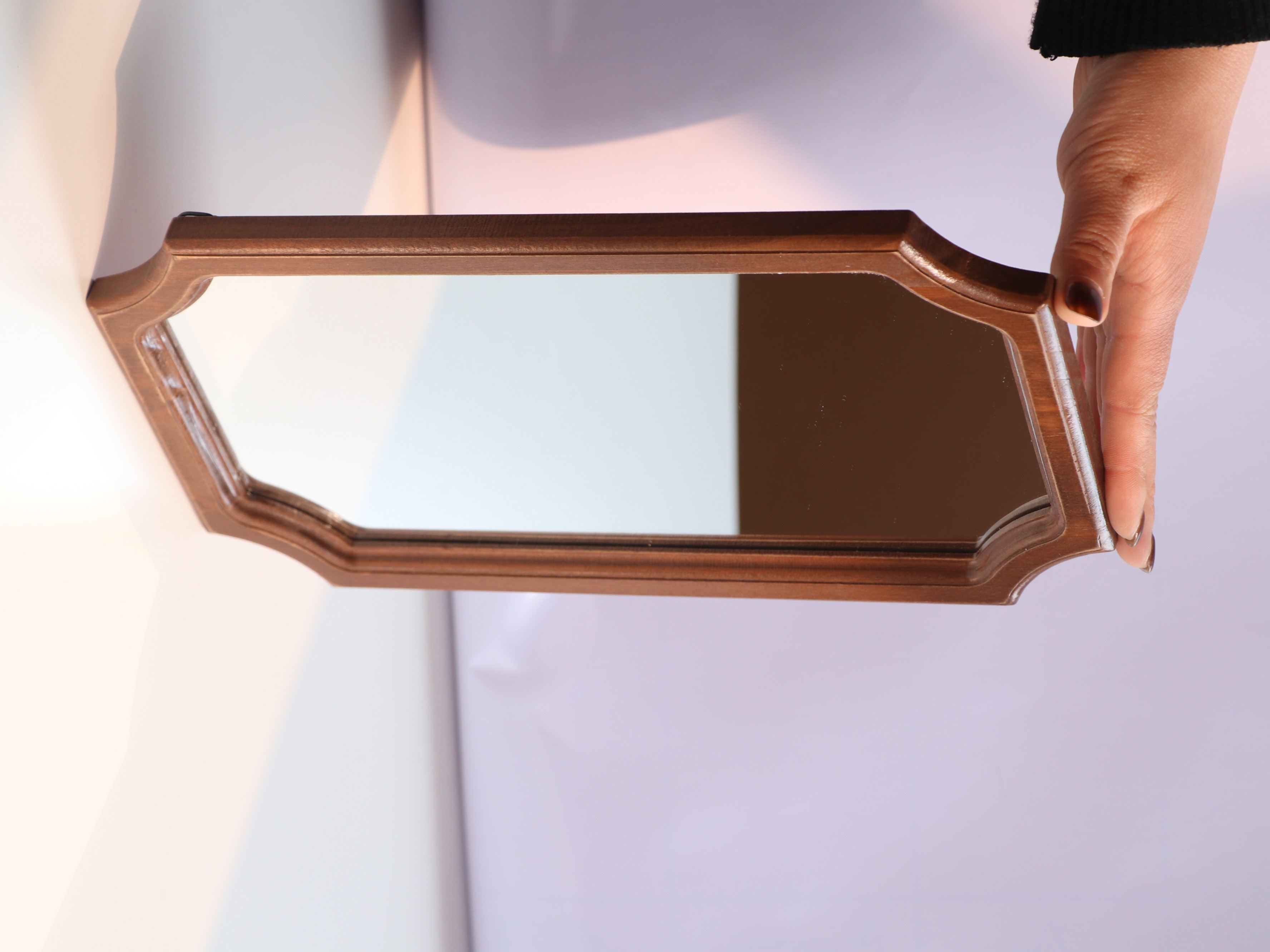 Rustic Makeup Mirror 复古手持家用化妆间化妆镜